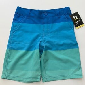 Art Class Target Blue Striped Adjustable Swim Suit Bottoms Shorts Boys size 8